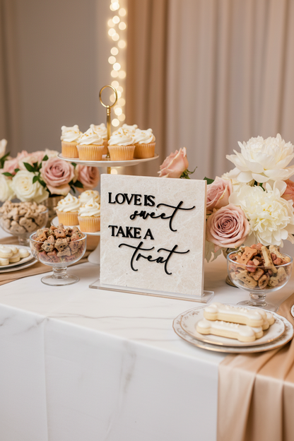 Love Is Sweet Take a Treat Sign