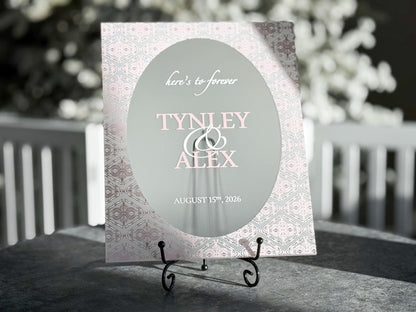 Personalized Wedding Welcome Sign | Acrylic Lace Wedding Sign | Modern Wedding Decor | Custom Couple Name Sign | Engagement Sign