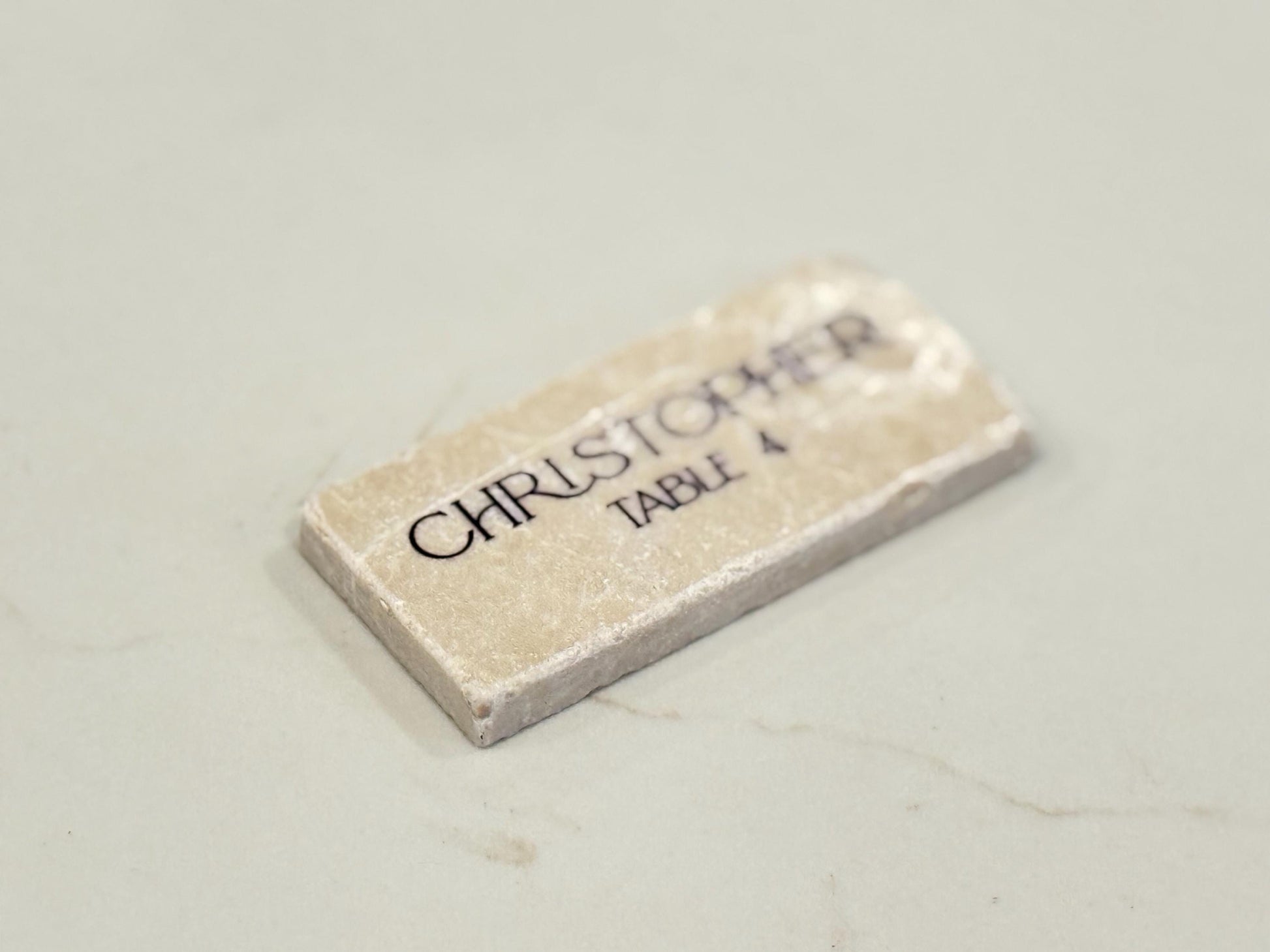 Travertine Stone Place Card