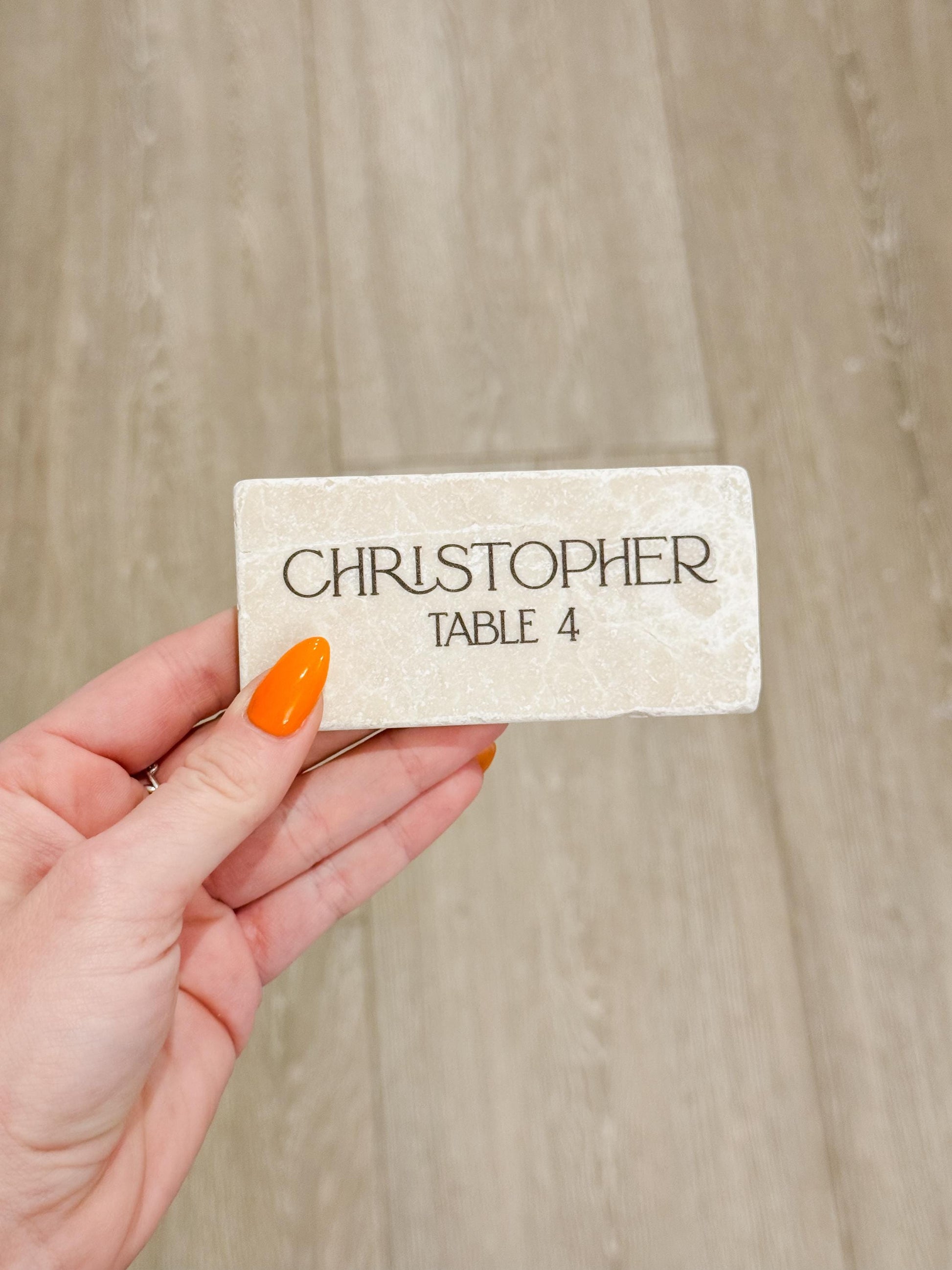 Travertine Stone Place Card