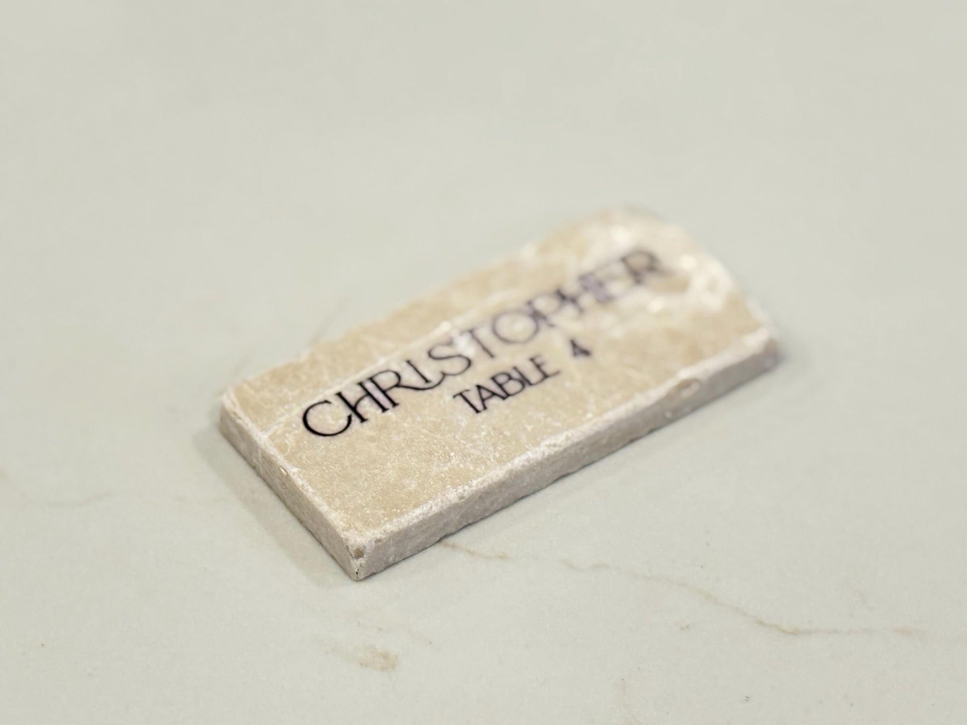 Travertine Stone Place Card