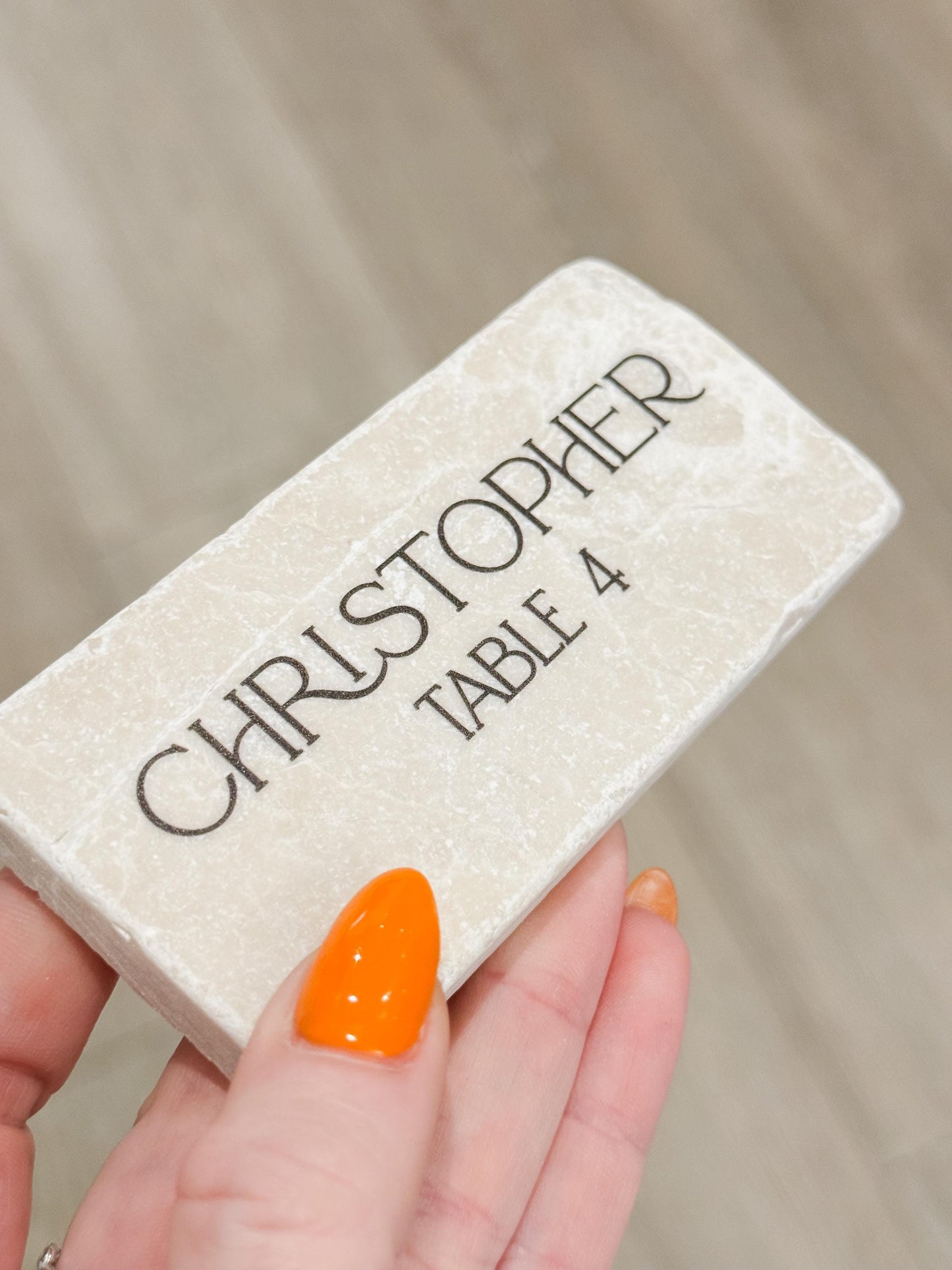 Travertine Stone Place Card