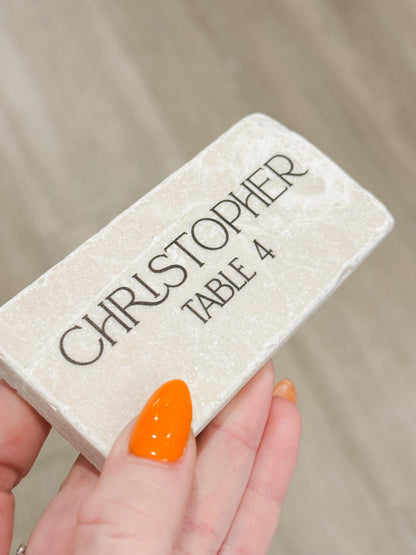 Travertine Stone Place Card