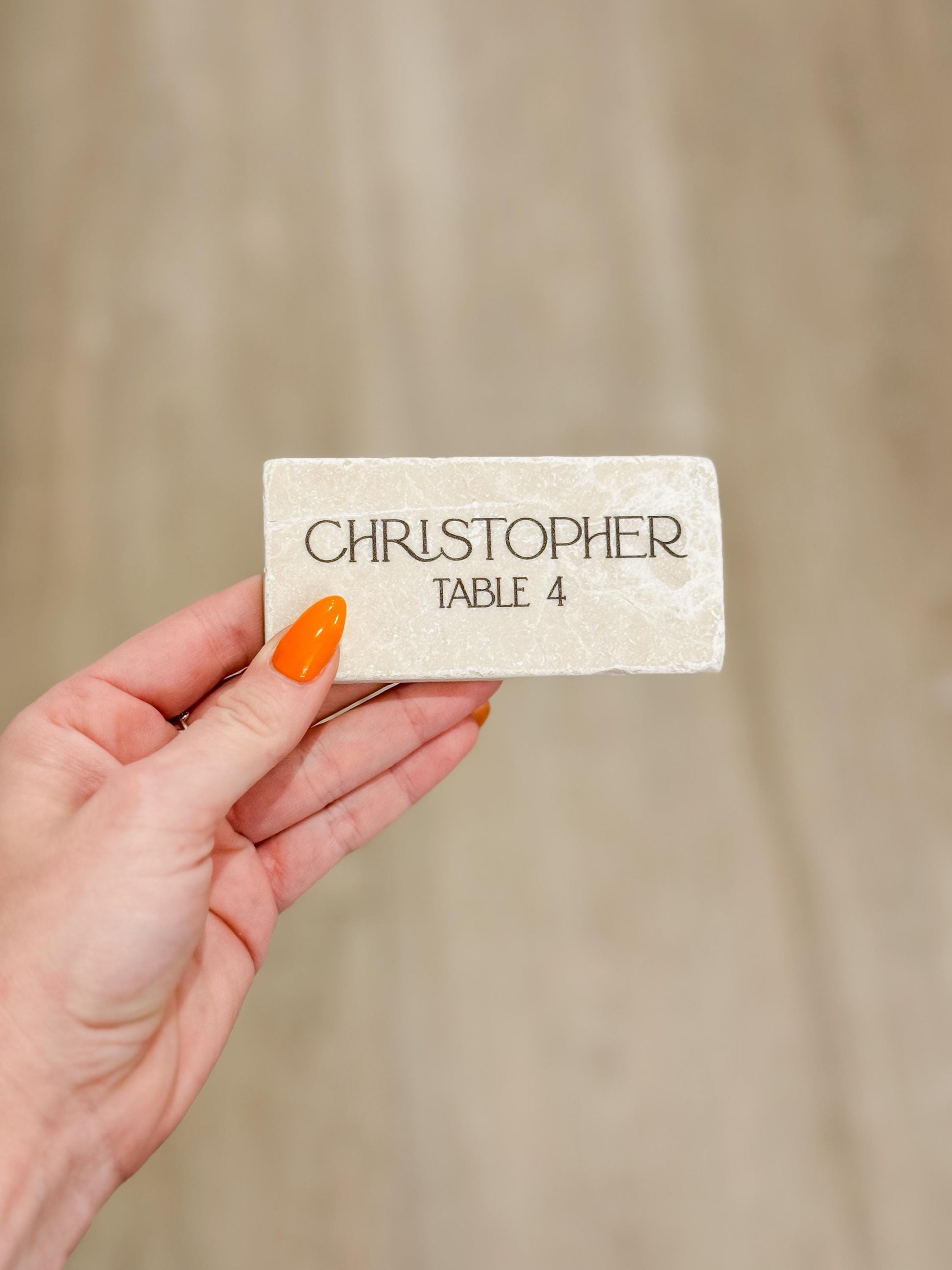 Travertine Stone Place Card