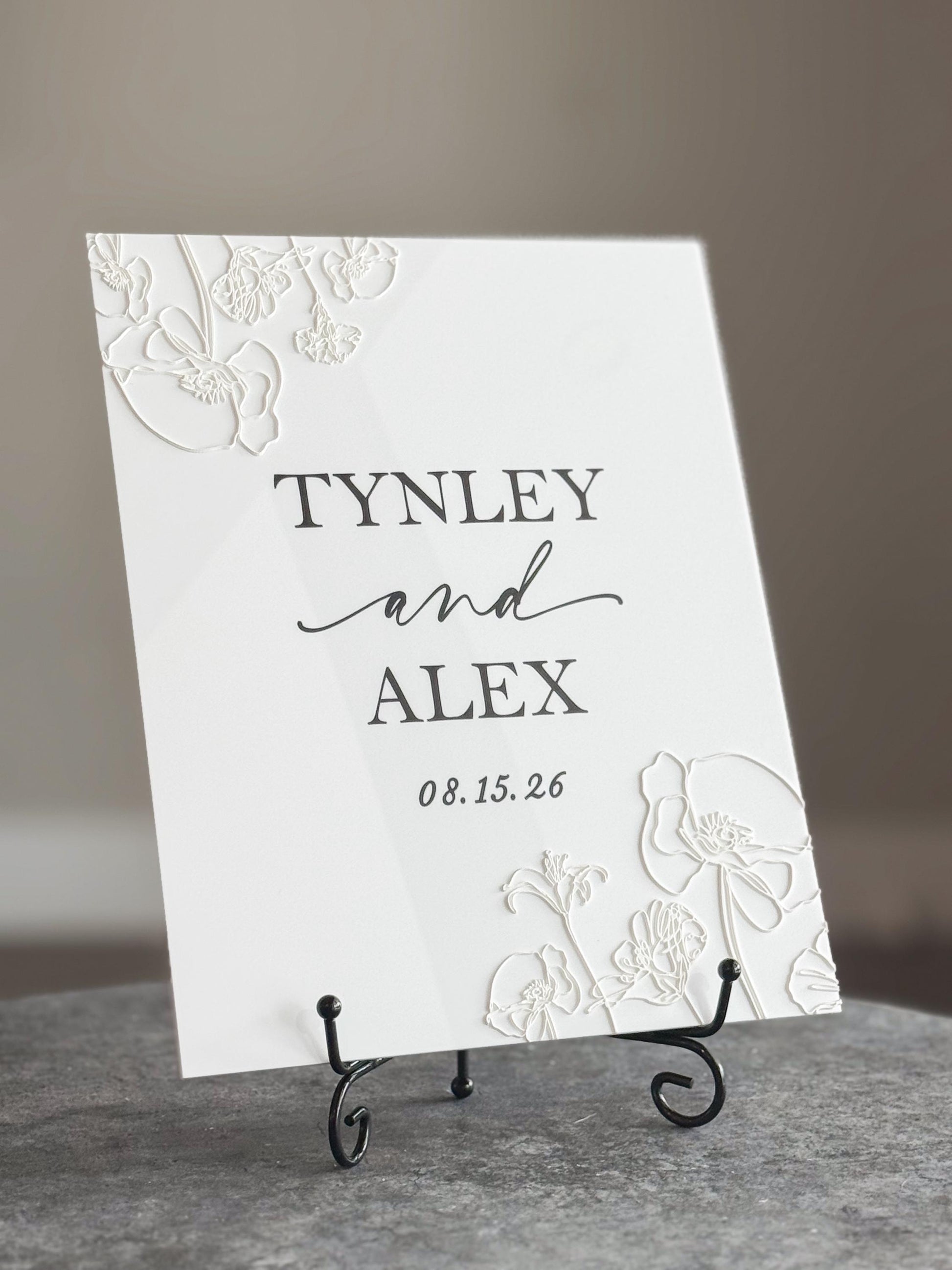 Personalized Wedding Welcome Sign | Acrylic Floral Wedding Sign | Modern Wedding Decor | Custom Couple Name Sign | Engagement Sign