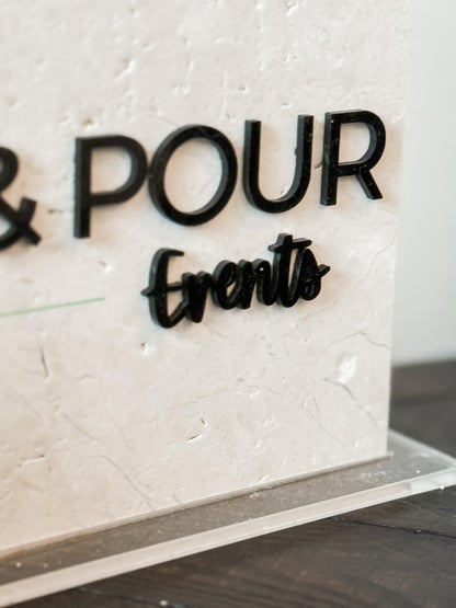 Custom Stone Business Sign