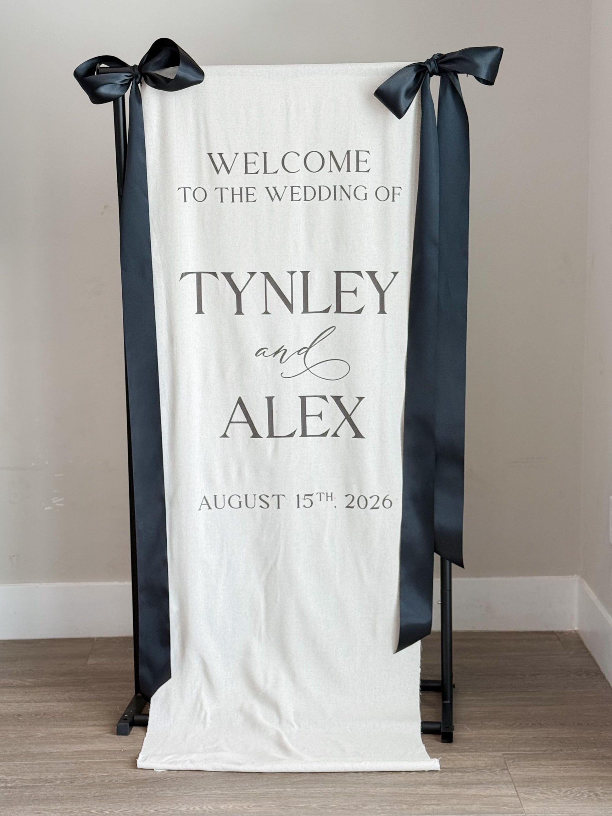 Fabric Wedding Welcome Sign