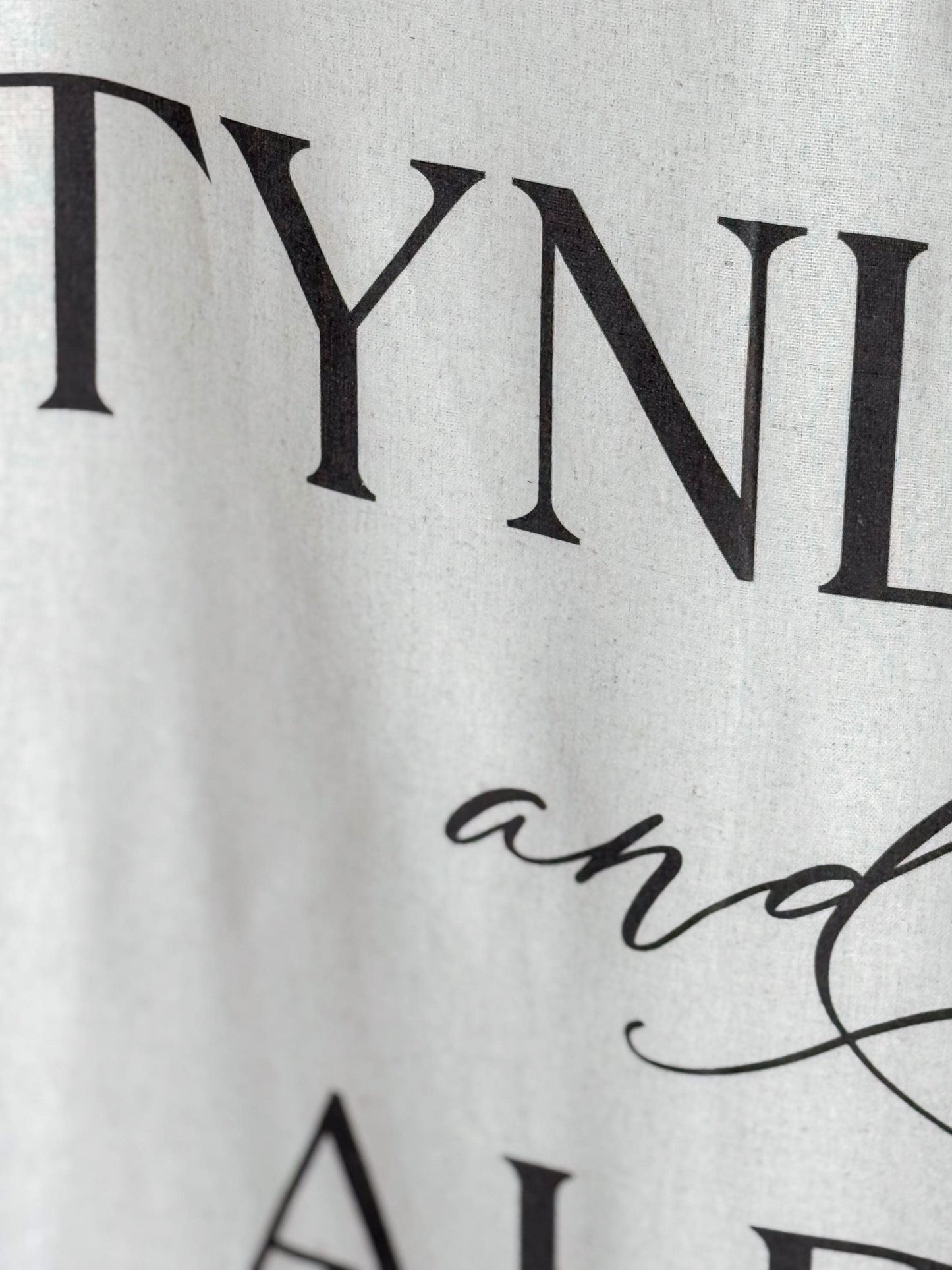 Fabric Wedding Welcome Sign