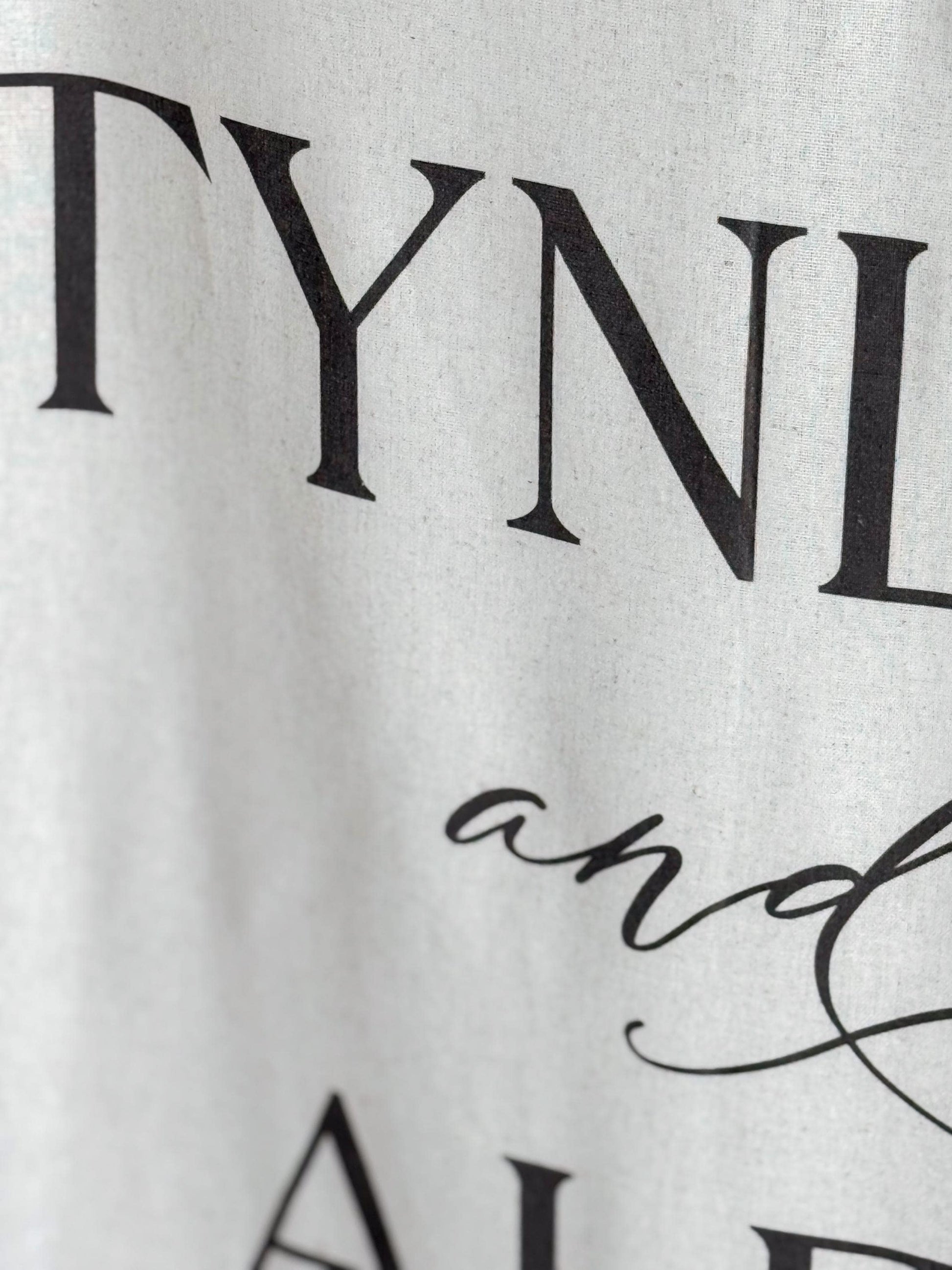 Fabric Wedding Welcome Sign