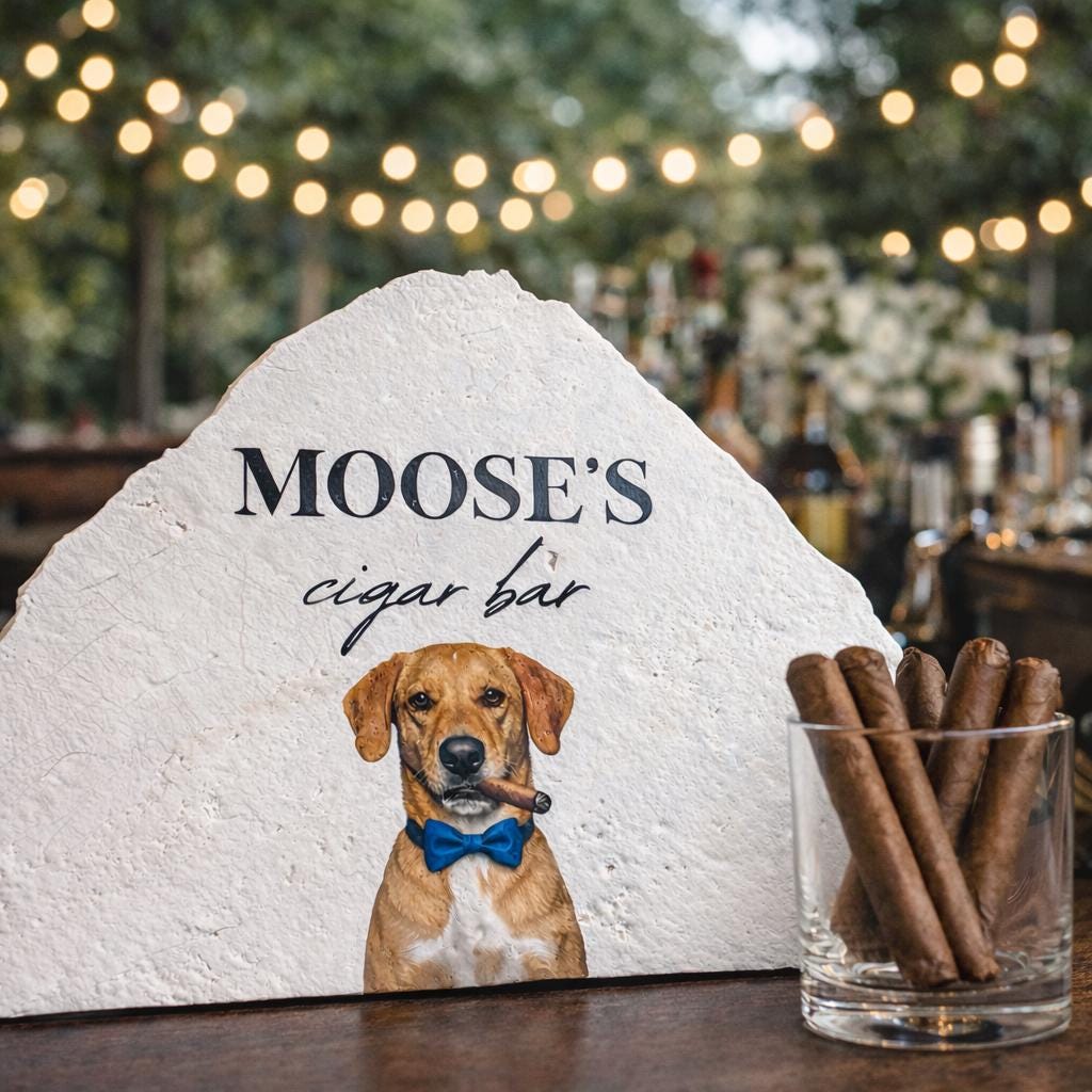 Custom Dog Cigar Bar Sign
