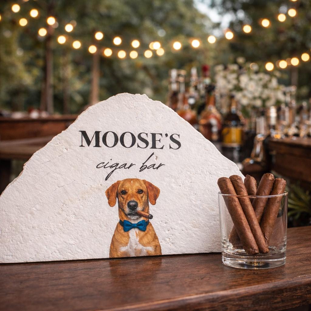 Custom Dog Cigar Bar Sign