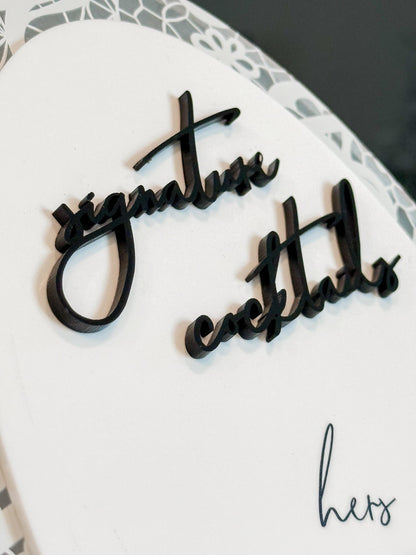 Floral Lace Signature Cocktails Sign