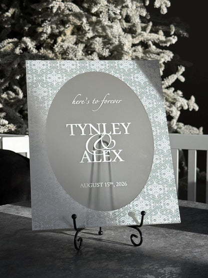 Personalized Wedding Welcome Sign | Acrylic Lace Wedding Sign | Modern Wedding Decor | Custom Couple Name Sign | Engagement Sign