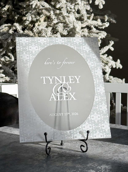 Personalized Wedding Welcome Sign | Acrylic Lace Wedding Sign | Modern Wedding Decor | Custom Couple Name Sign | Engagement Sign