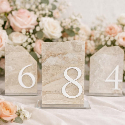 3D Marble Stone Table Numbers