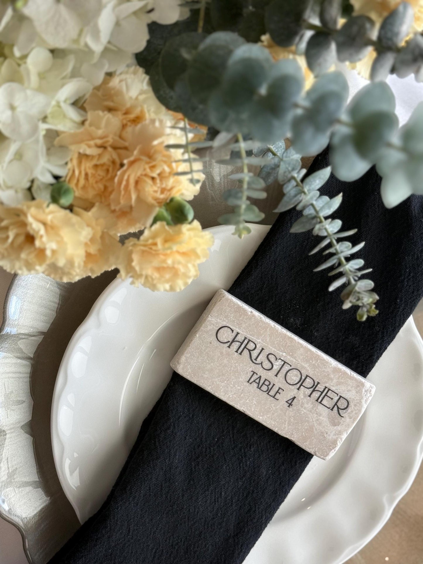 Travertine Stone Place Card