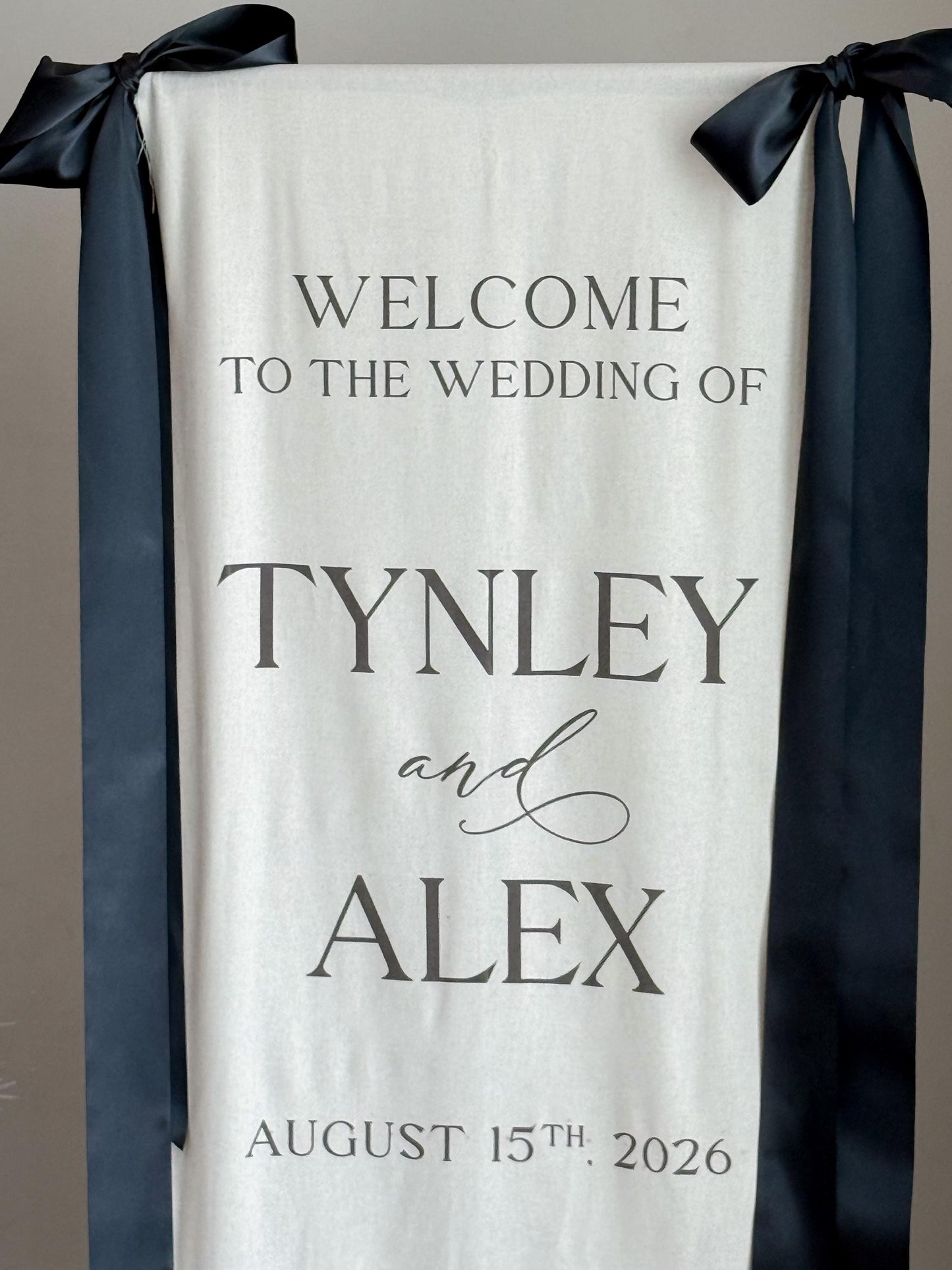 Fabric Wedding Welcome Sign