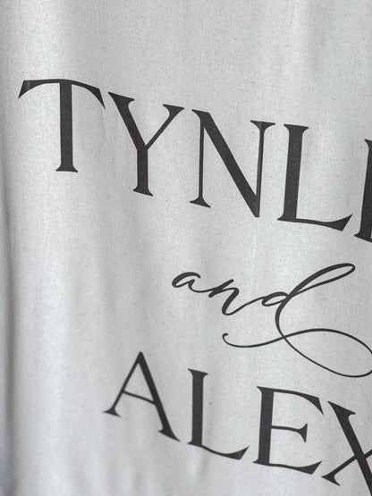 Fabric Wedding Welcome Sign