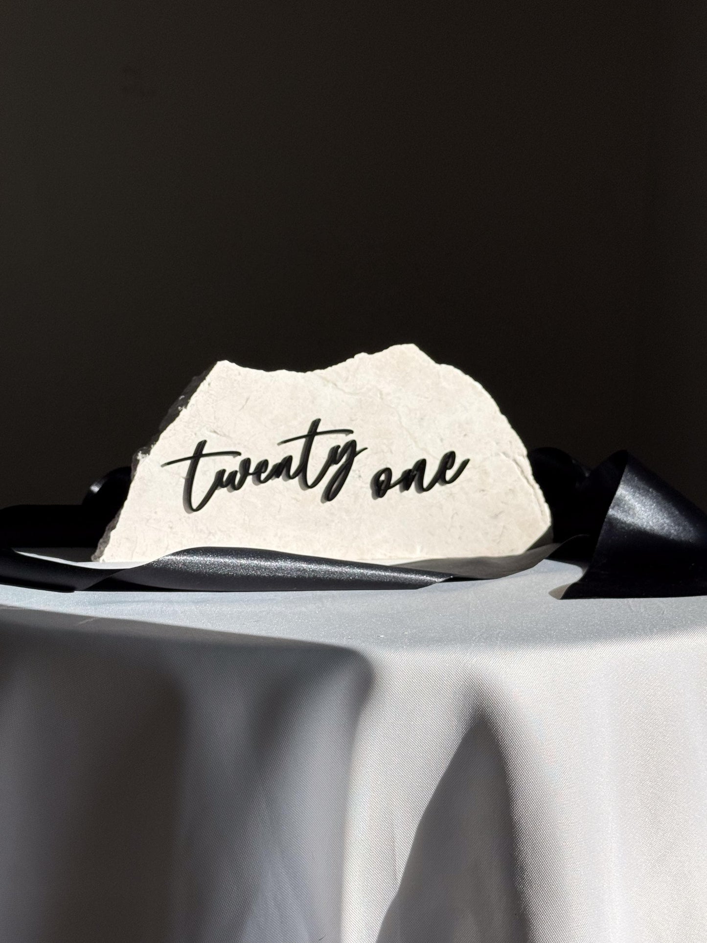 3D Acrylic Table Number Stone Sign