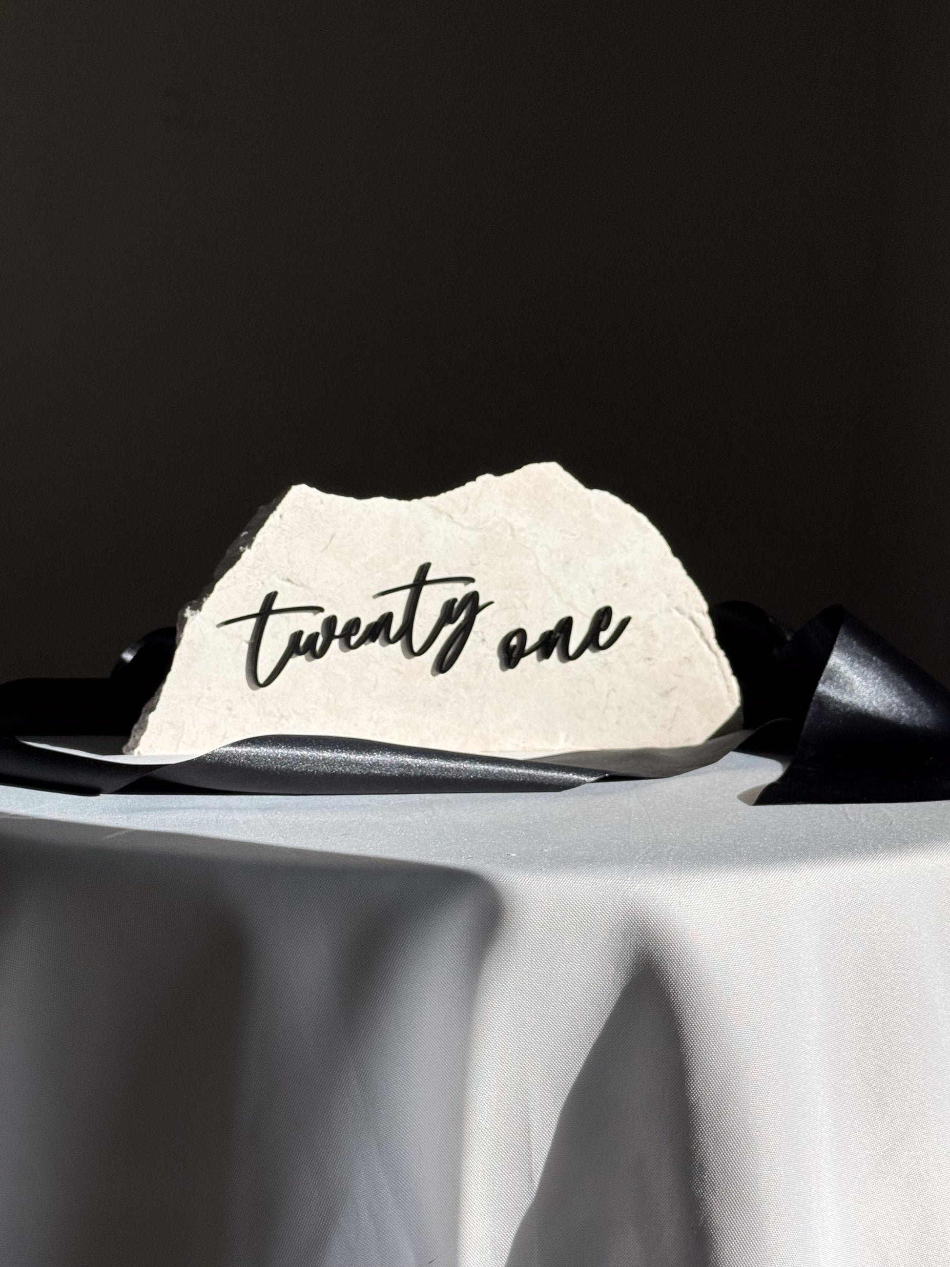 3D Acrylic Table Number Stone Sign