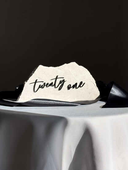 3D Acrylic Table Number Stone Sign