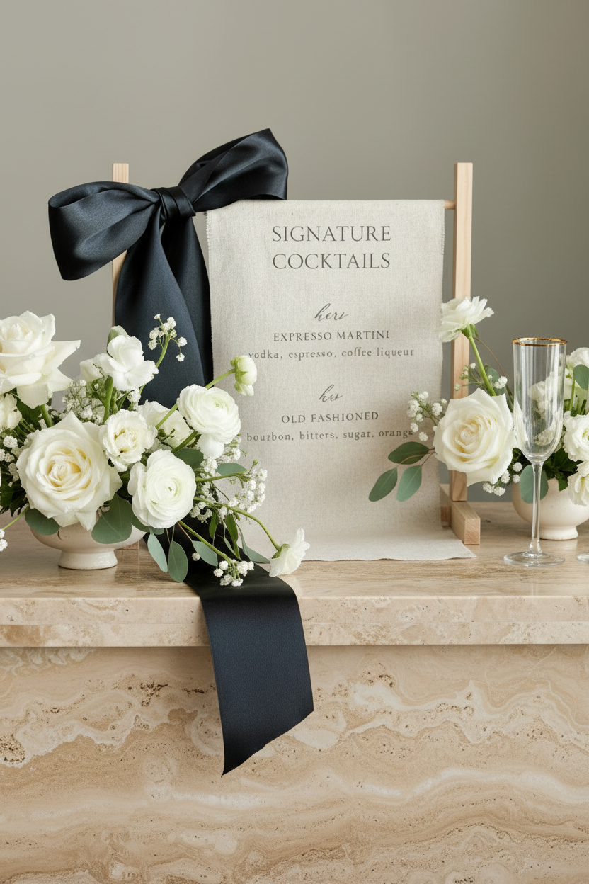 Signature Cocktails Wedding Bar Sign