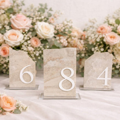 3D Marble Stone Table Numbers