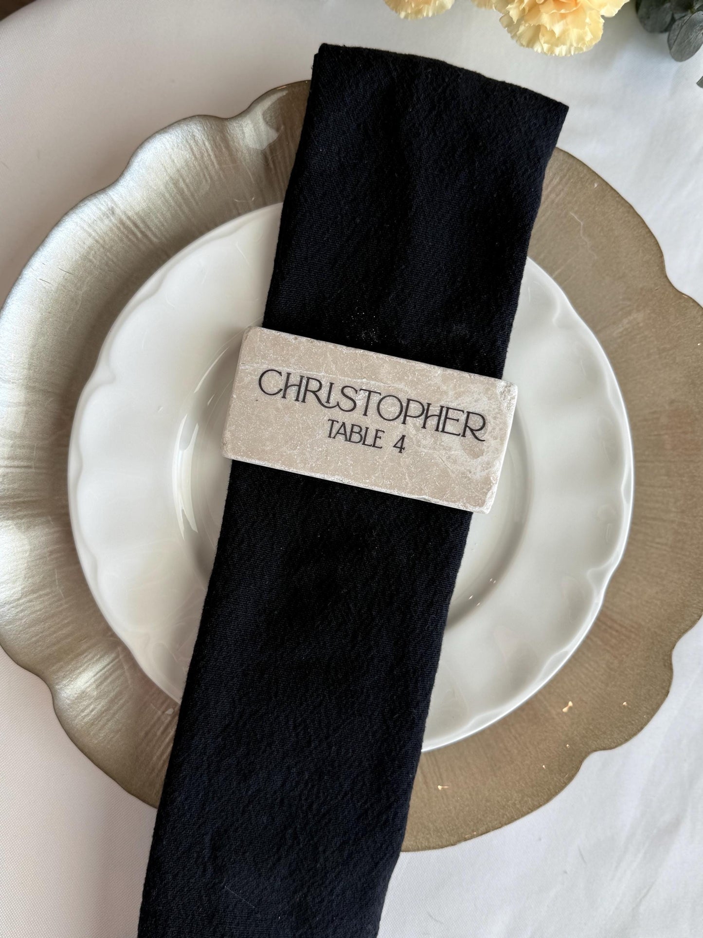 Travertine Stone Place Card
