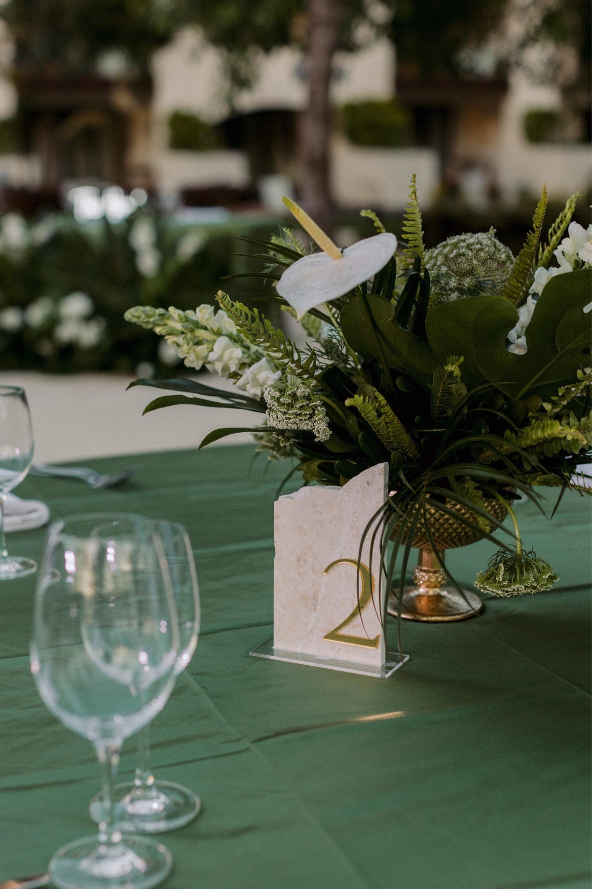 3D Marble Stone Table Numbers