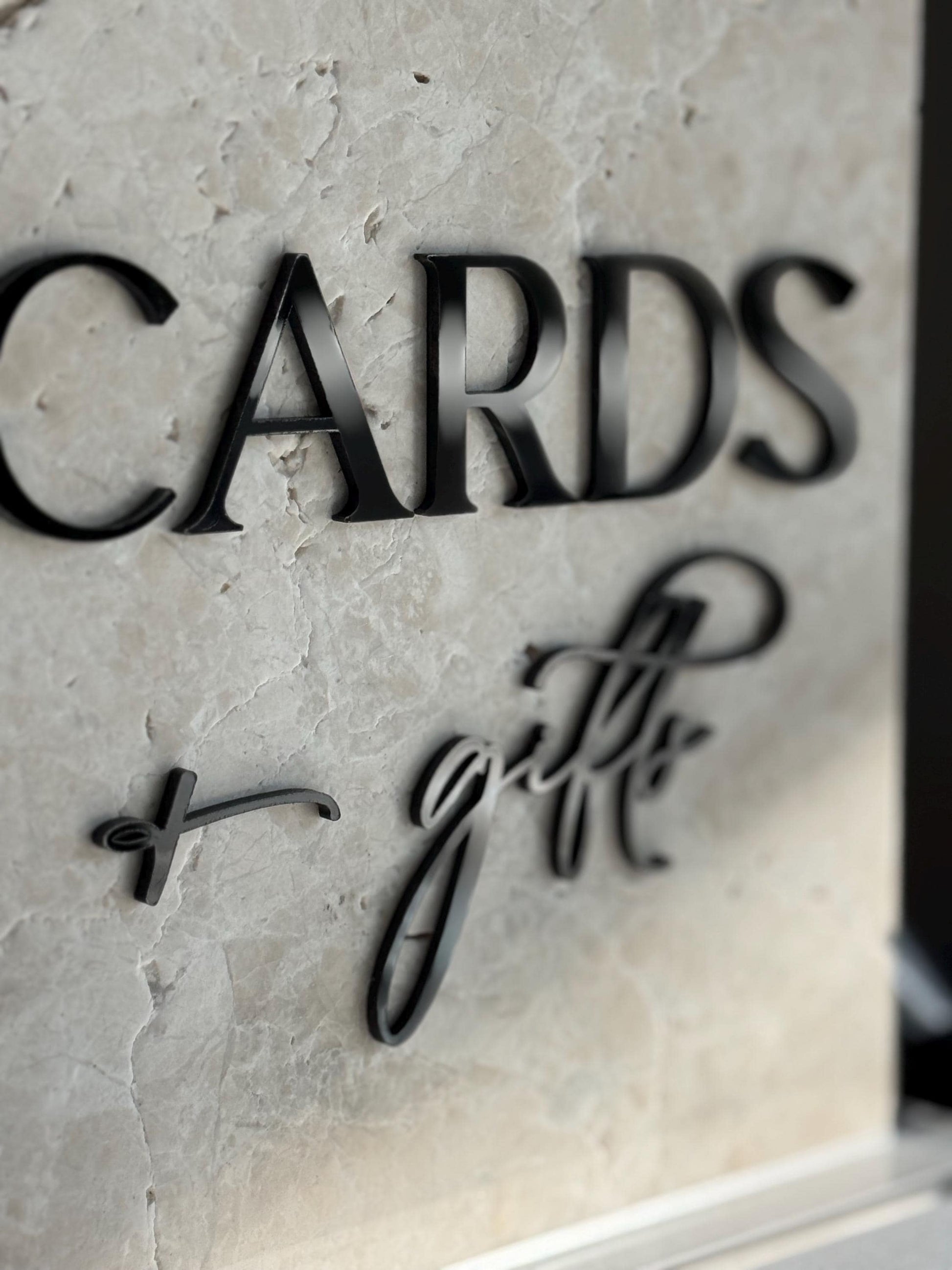 Marble 3D Cards and Gifts Table Sign | Wedding Sign | Modern Wedding Decor | Favor Sign | Party Tabletop Signs | Gold Mirror