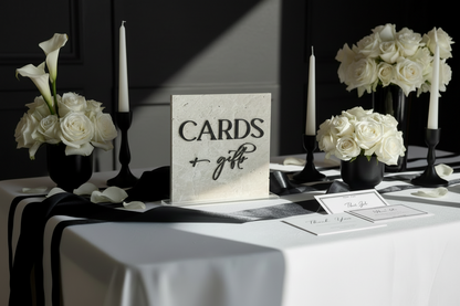Marble 3D Cards and Gifts Table Sign