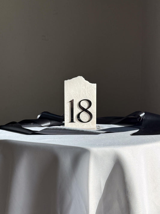 3D Marble Stone Table Numbers