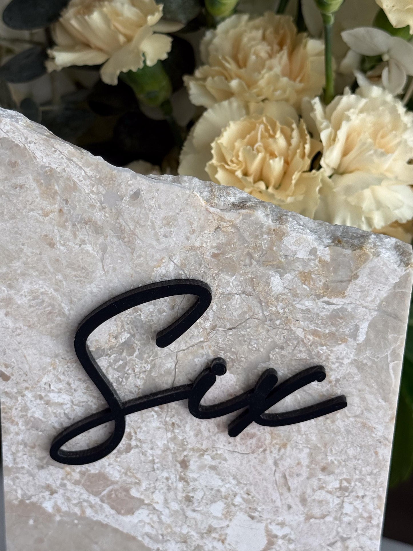 3D Marble Stone Table Numbers