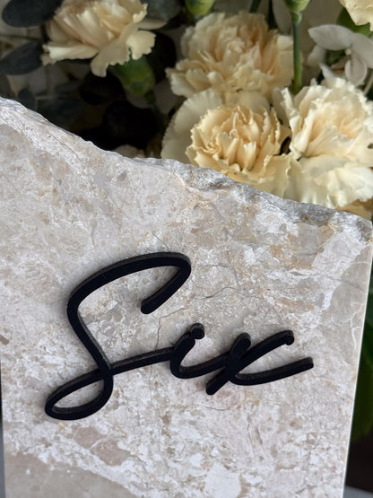 3D Marble Stone Table Numbers