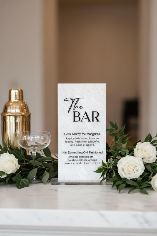 Marble Stone Bar Sign