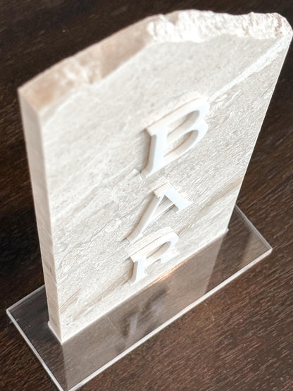 Marble Stone Bar Sign | Wedding Unique Signage | Menu sign, Drink Sign, Bar Sign | Signature Drinks