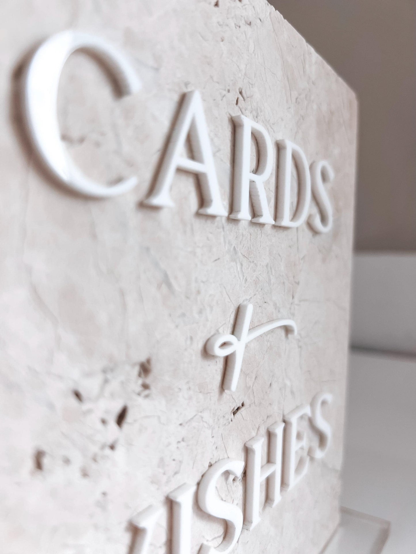 Marble 3D Cards and Wishes Table Sign