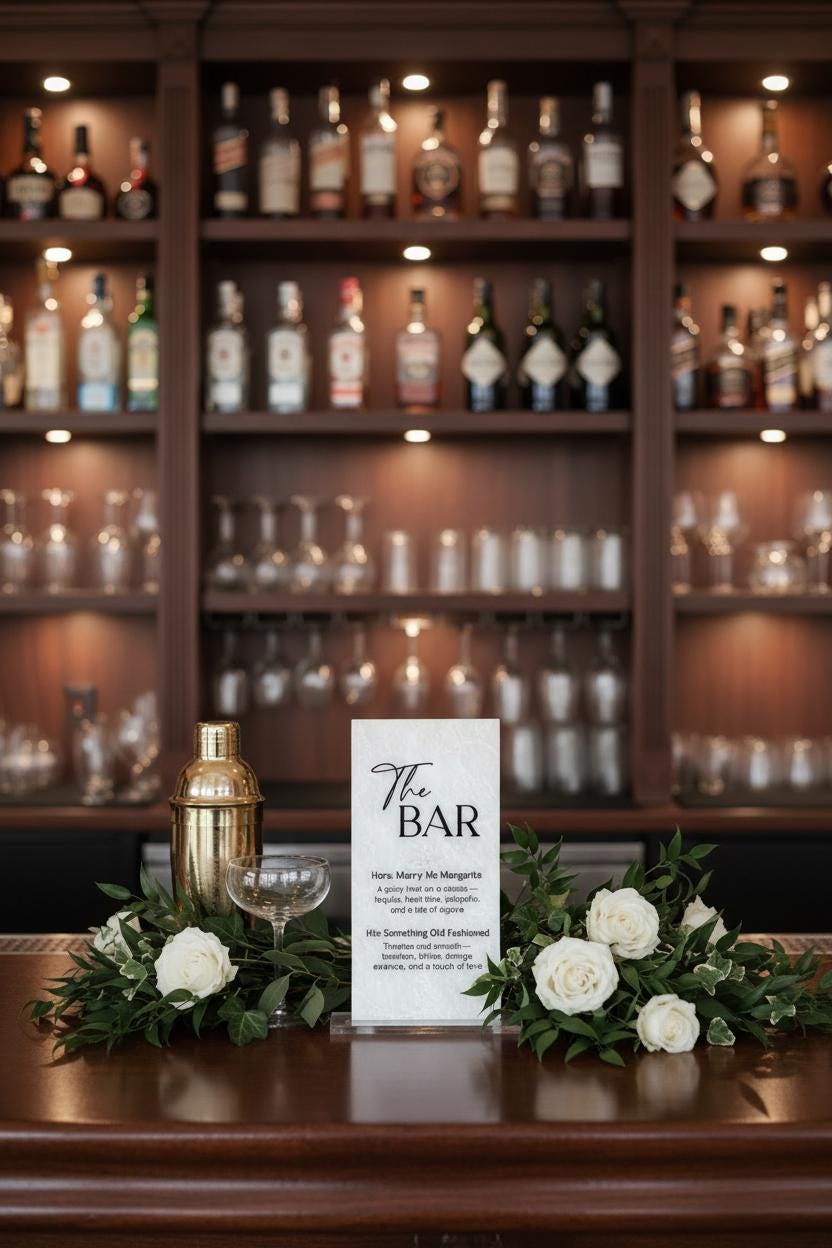 Marble Stone Bar Sign