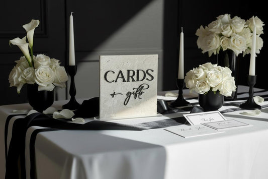 Marble 3D Cards and Gifts Table Sign | Wedding Sign | Modern Wedding Decor | Favor Sign | Party Tabletop Signs | Gold Mirror