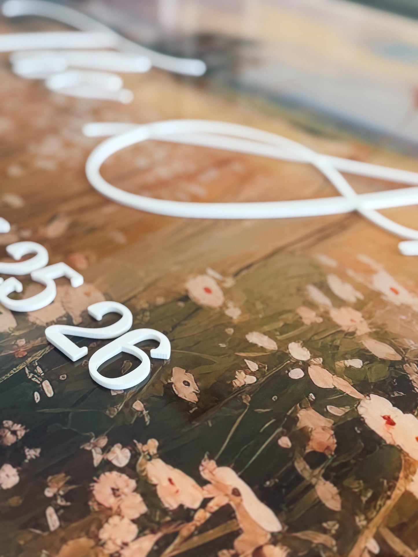 Wedding Welcome Sign | Wildflower Landscape Acrylic | Personalized Last Name & Date | Clear UV Print | Custom Wedding Entry Sign