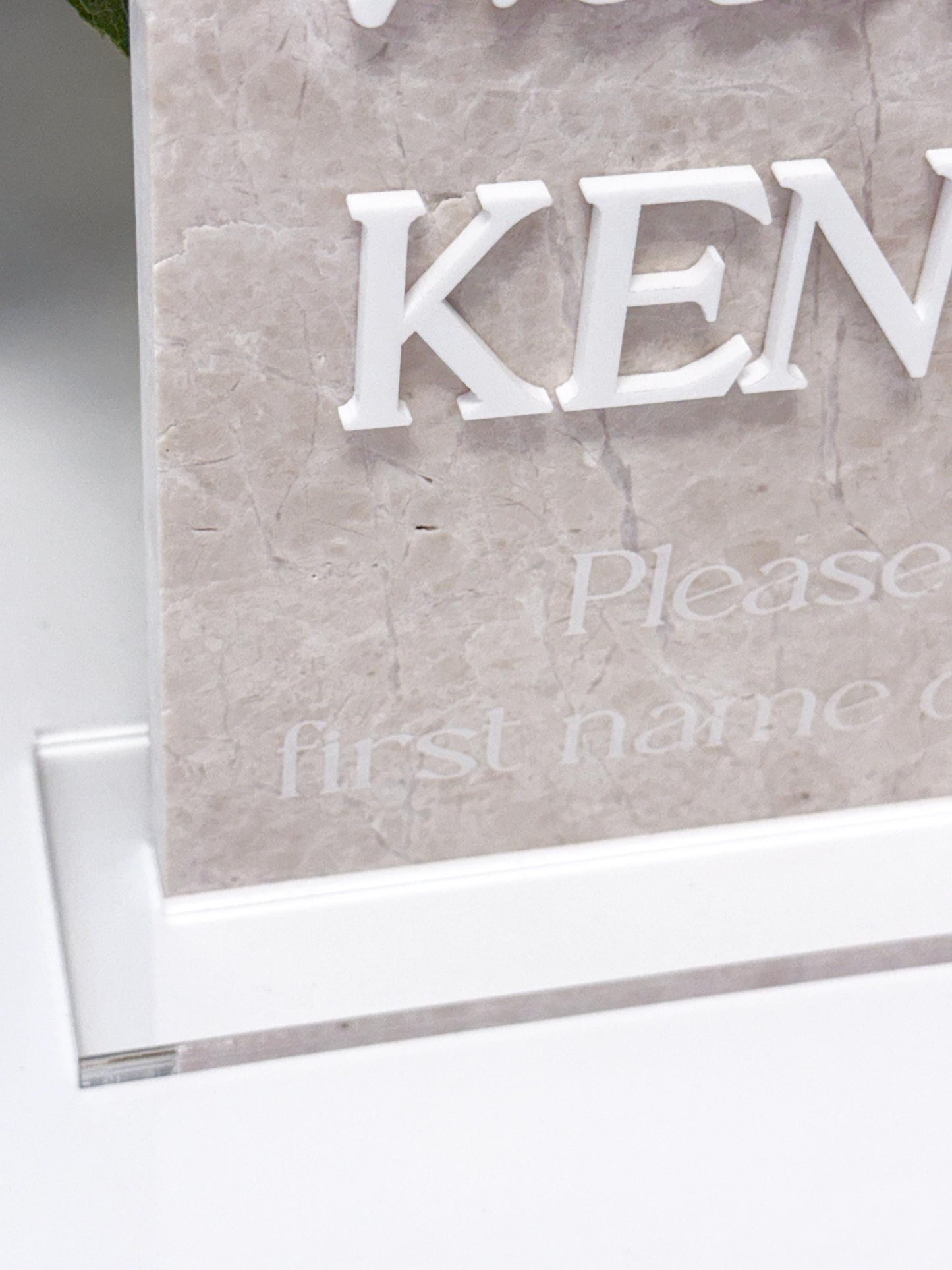 Memorial Sign | In Loving Memory Wedding Sign | White Marble Memorial Table Sign | Celebration of Life Decor | Custom Remembrance Sign