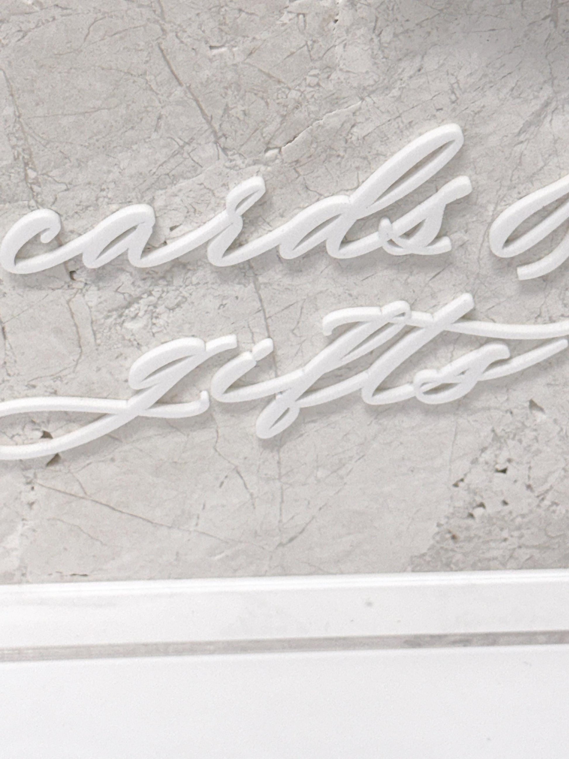 White Marble 3D Cards and Gifts Table Sign | Wedding Sign | Modern Wedding Decor | Favor Sign | Party Tabletop Signs | Gold Mirror