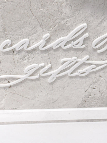 White Marble 3D Cards and Gifts Table Sign | Wedding Sign | Modern Wedding Decor | Favor Sign | Party Tabletop Signs | Gold Mirror