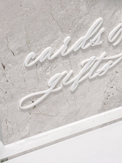 White Marble 3D Cards and Gifts Table Sign | Wedding Sign | Modern Wedding Decor | Favor Sign | Party Tabletop Signs | Gold Mirror