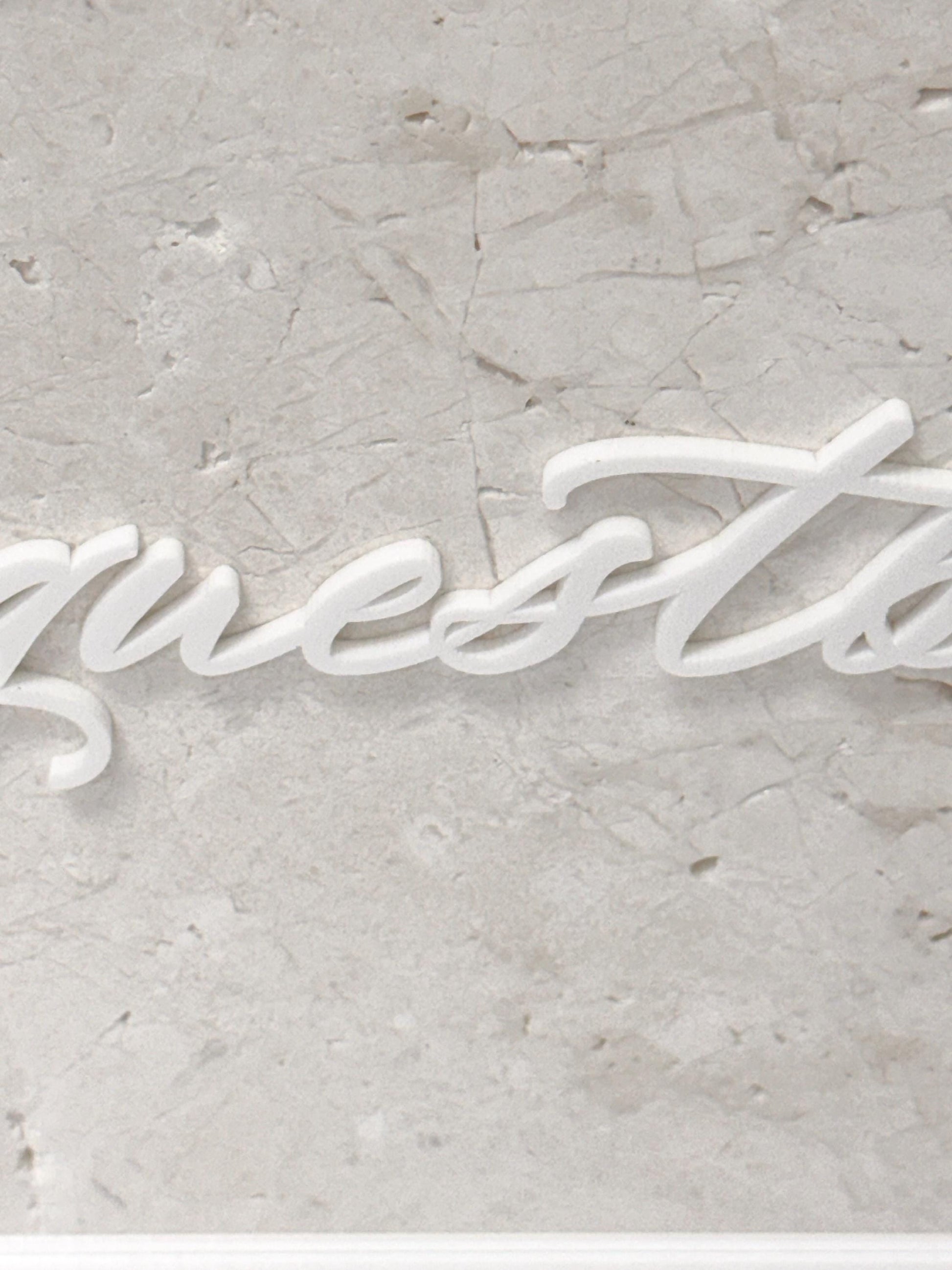 Marble 3D Guestbook Table Sign | Wedding Sign | Modern Wedding Decor | Favor Sign | Party Tabletop Signs | Gold Mirror