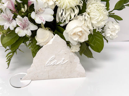 Marble 3D Bar Table Sign | Wedding Sign | Modern Wedding Decor | Favor Sign | Party Tabletop Signs | Bar Decor