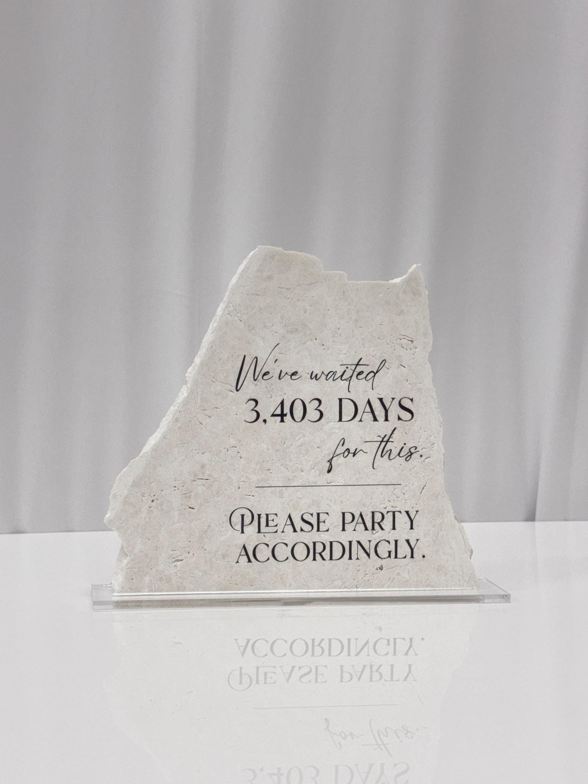 Wedding Party Sign | Marble Stone Reception Sign | Please Party Accordingly | Reception Decor | Modern Decor