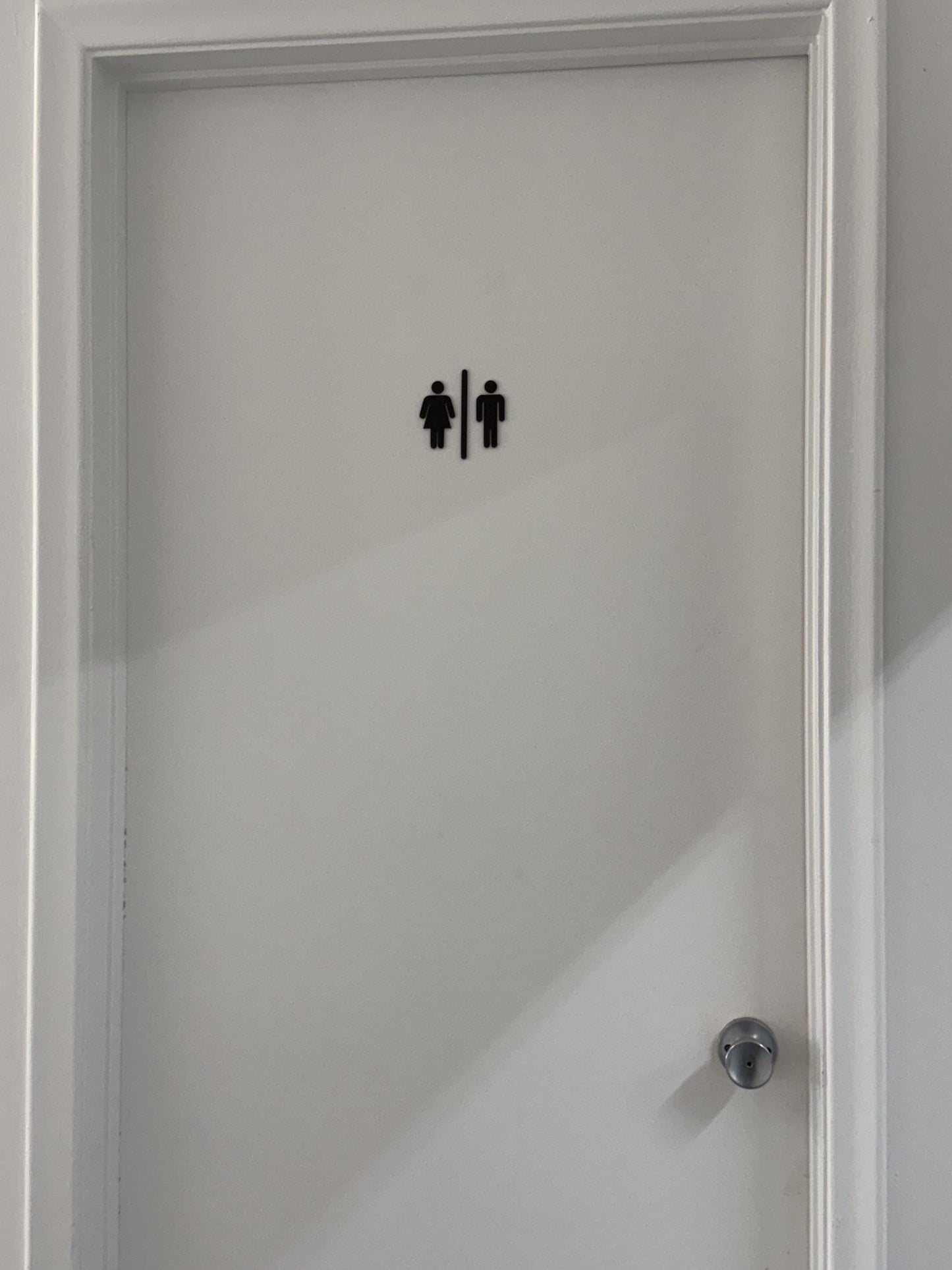 Black 3D Acrylic Bathroom Sign | Restroom Wall Sign | Unisex Bathroom Sign | Modern Acrylic Bathroom Decor | Office Restroom Sign