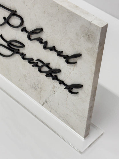 Marble 3D Polaroid Guestbook Table Sign | Wedding Sign | Modern Wedding Decor | Favor Sign | Party Tabletop Signs