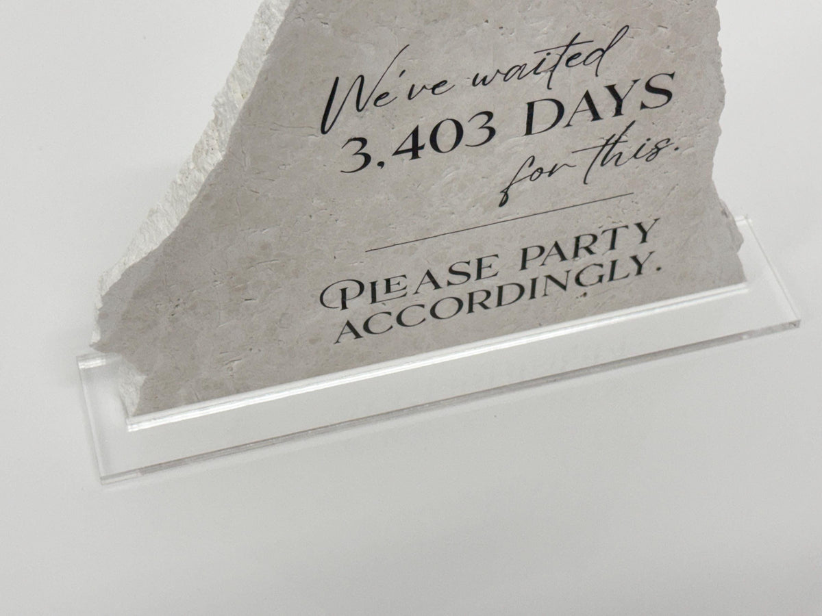 Wedding Party Sign | Marble Stone Reception Sign | Please Party Accordingly | Reception Decor | Modern Decor